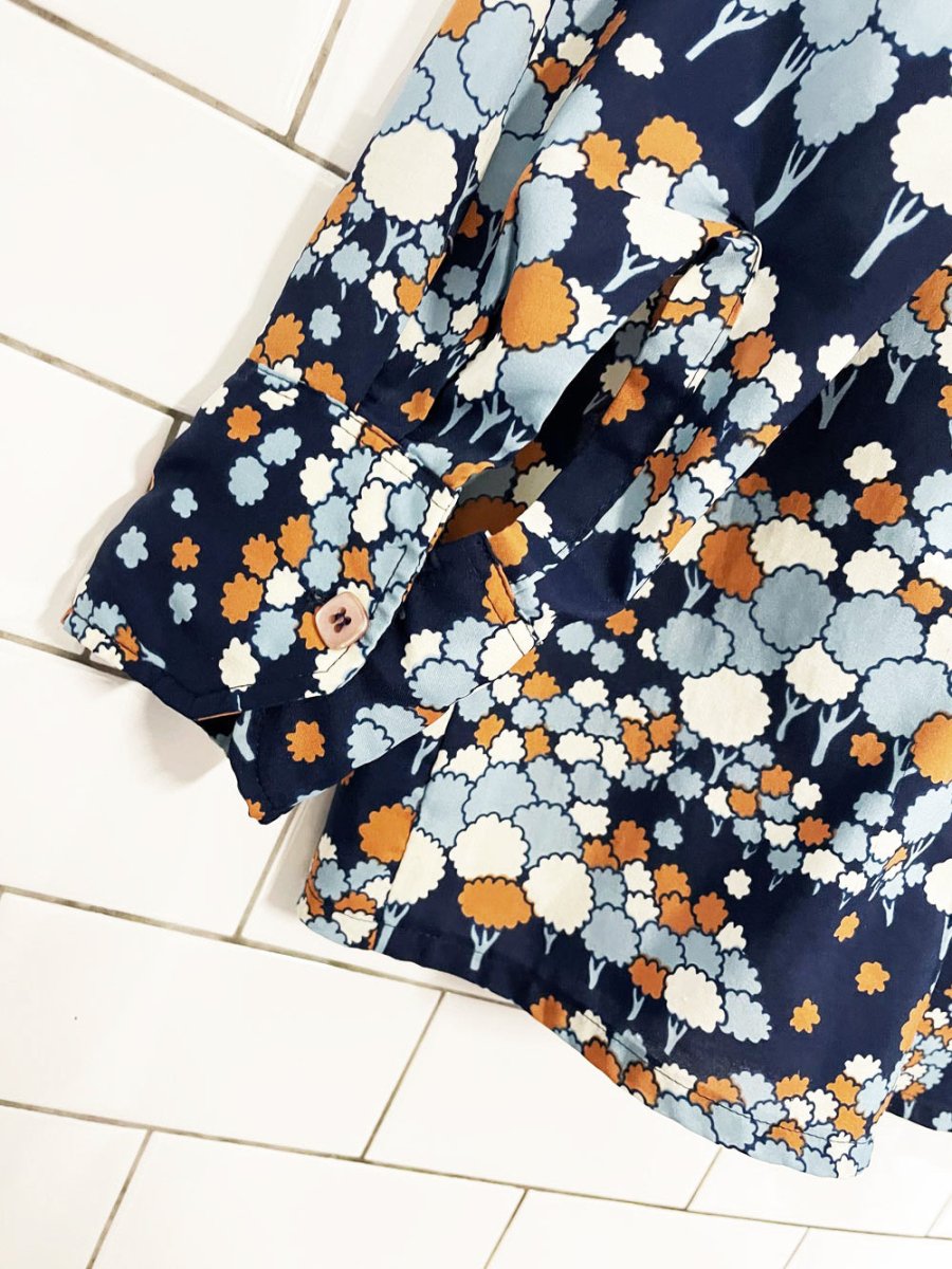 vintage 70s maison briar house daggar collar poly - satin shirt - good market thrift store