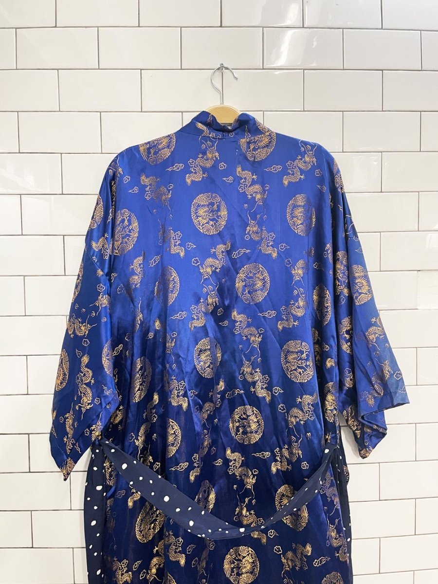 vintage 00s canton market satin jacquard chinese robe - good market thrift store