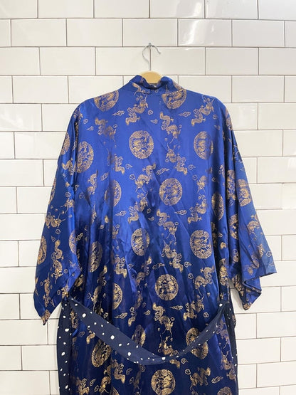 vintage 00s canton market satin jacquard chinese robe - good market thrift store