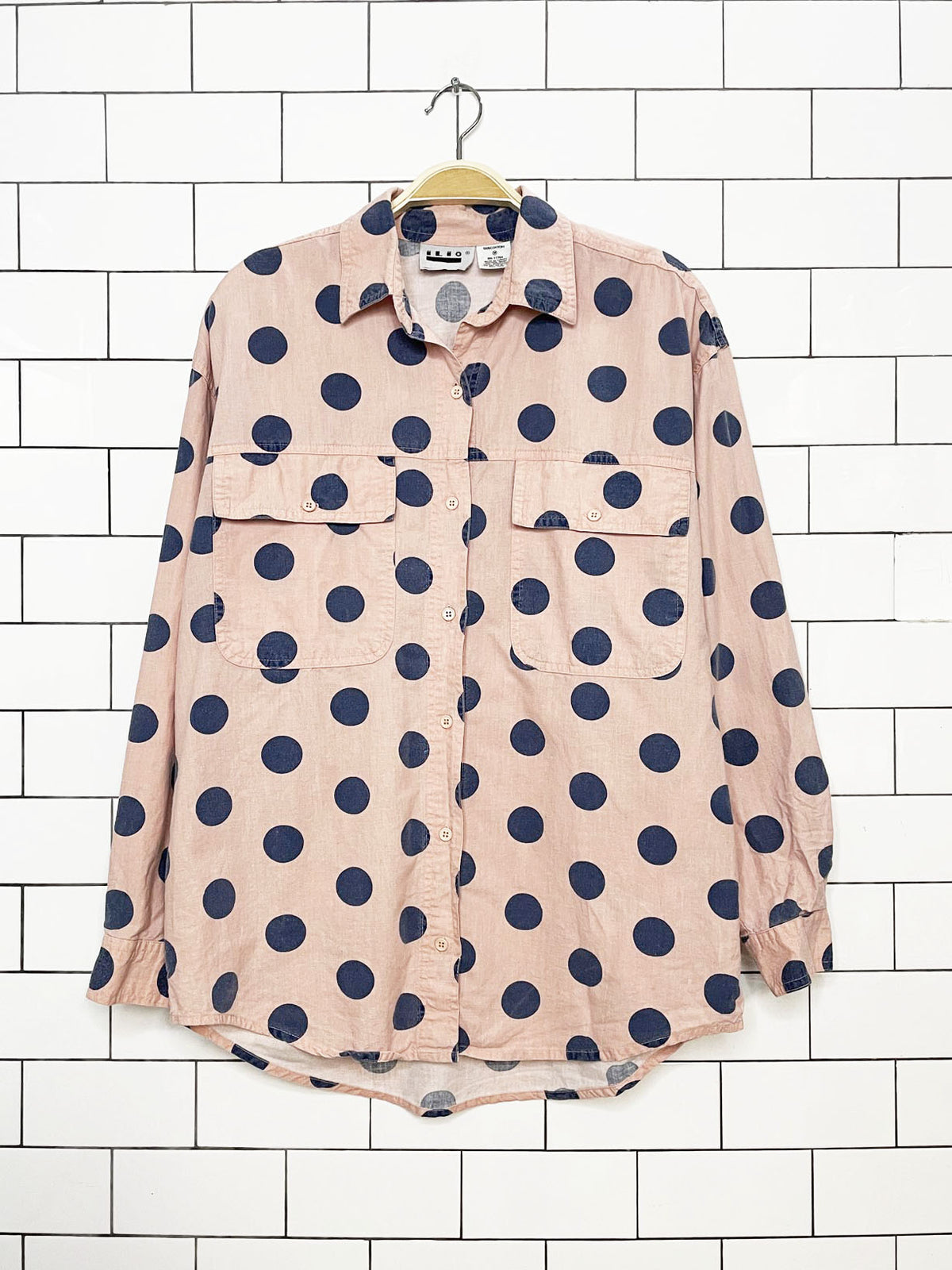 vintage ilio polka dot full button shirt