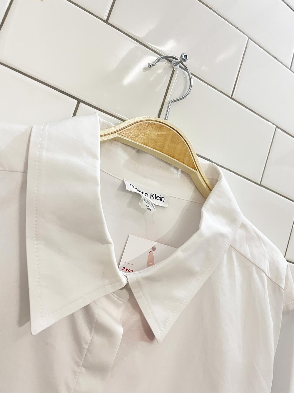 calvin klein boxy crop oxford shirt - good market thrift store