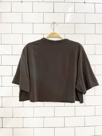 distressed LA california crop tee - good market thrift store