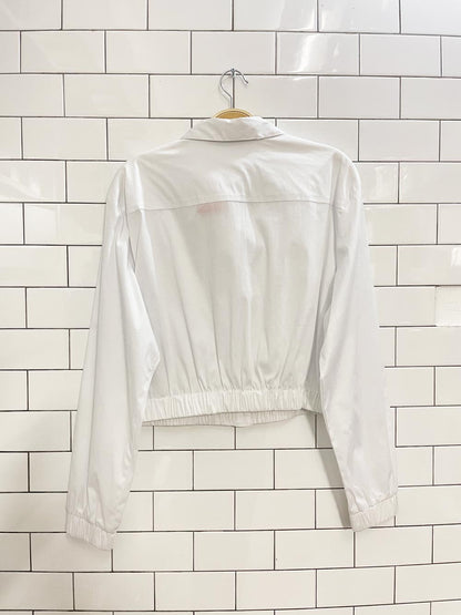 calvin klein poplin relaxed elastic hem shirt - good market thrift store