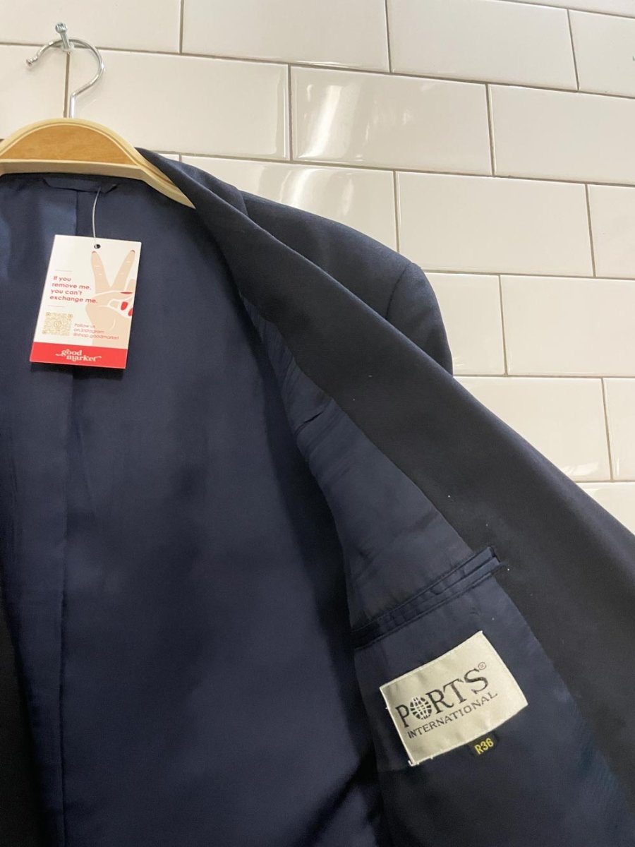 vintage ports pure wool double breasted blazer - good market thrift store