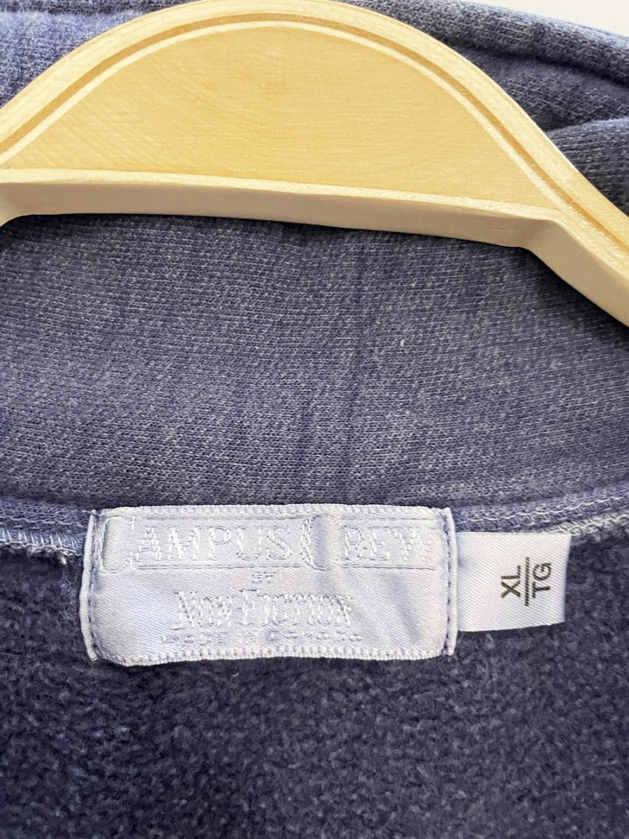 vintage 90s university of toronto 1/4 zip cottage sweatshirt | campus crew non - fiction - good market thrift store