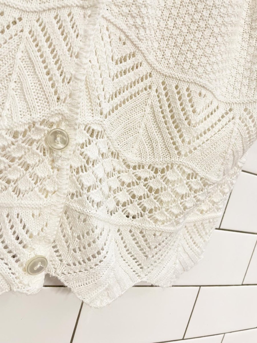 vintage summer knit cardigan top - good market thrift store