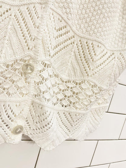 vintage summer knit cardigan top - good market thrift store
