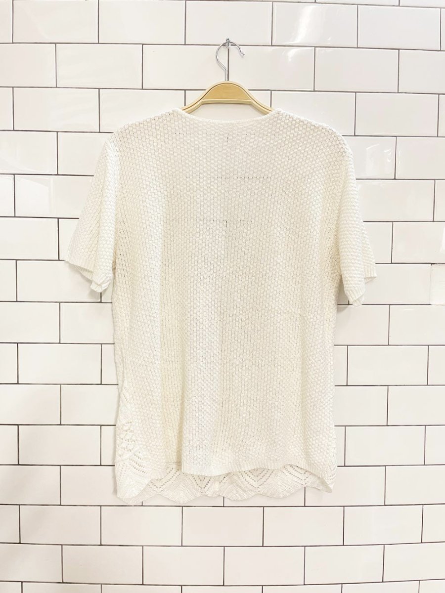 vintage summer knit cardigan top - good market thrift store