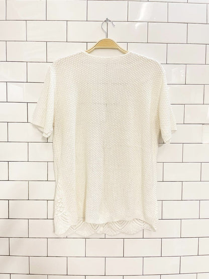 vintage summer knit cardigan top - good market thrift store