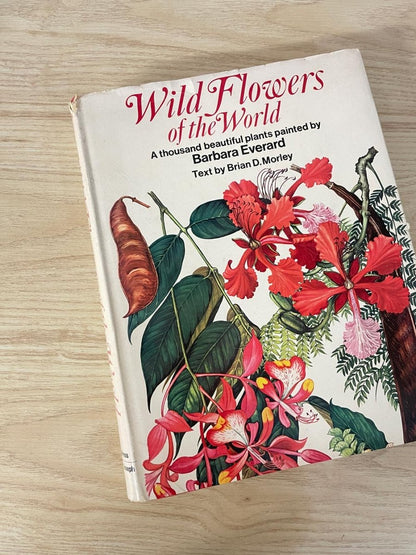 vintage 70s wildflowers of the world illustrated coffee table book - good market thrift store