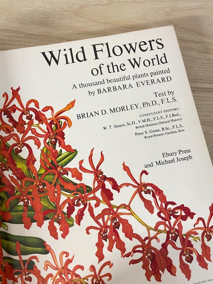 vintage 70s wildflowers of the world illustrated coffee table book - good market thrift store