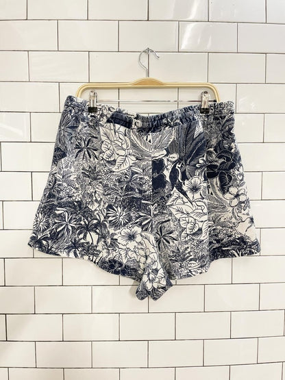 x2 old navy cali fleece tropical print sweat set - good market thrift store