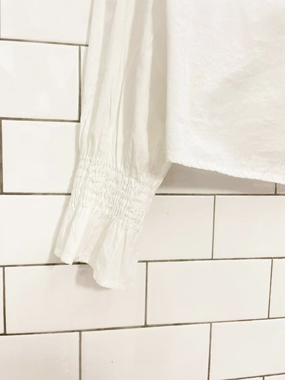 nwt pieces sunny smocked trim long sleeve shirt - good market thrift store