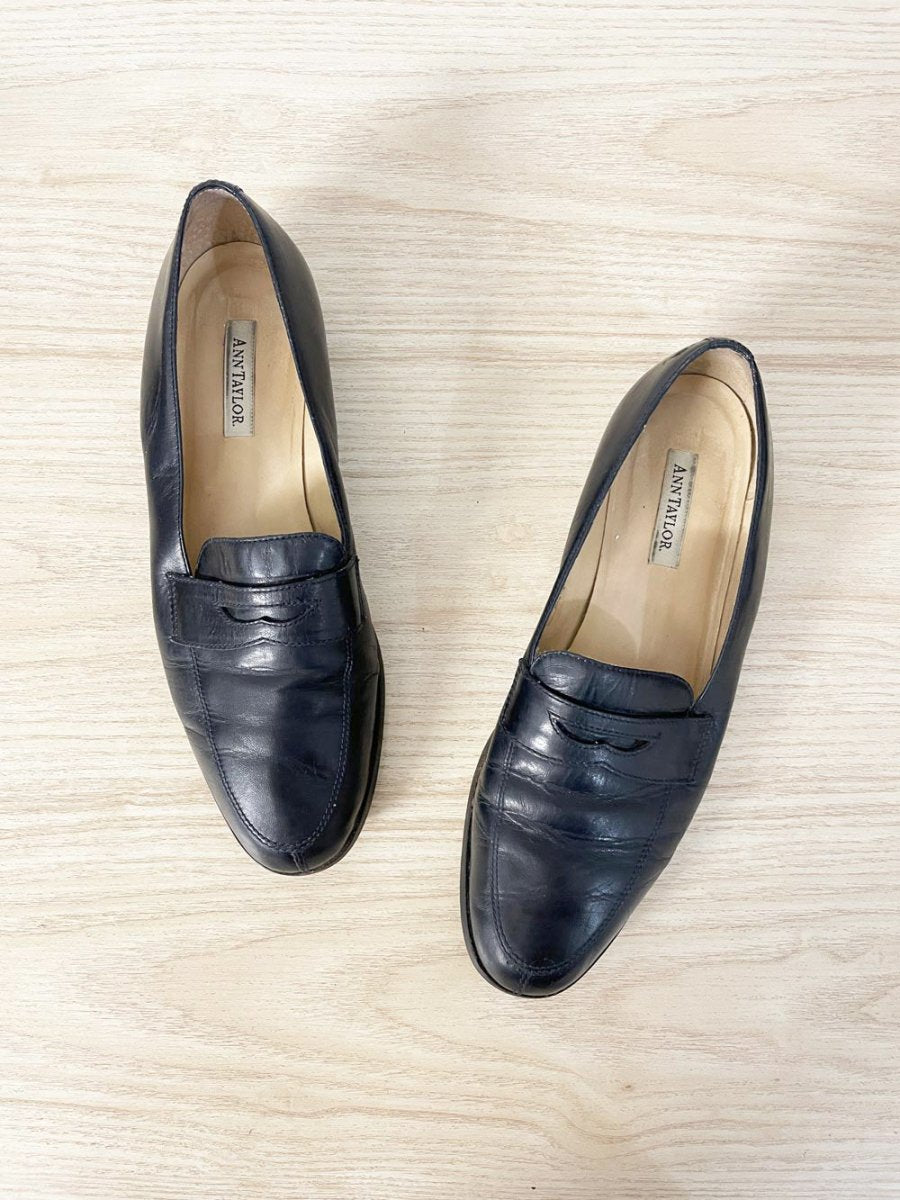 vintage ann taylor leather penny loafer | made in brazil - good market thrift store