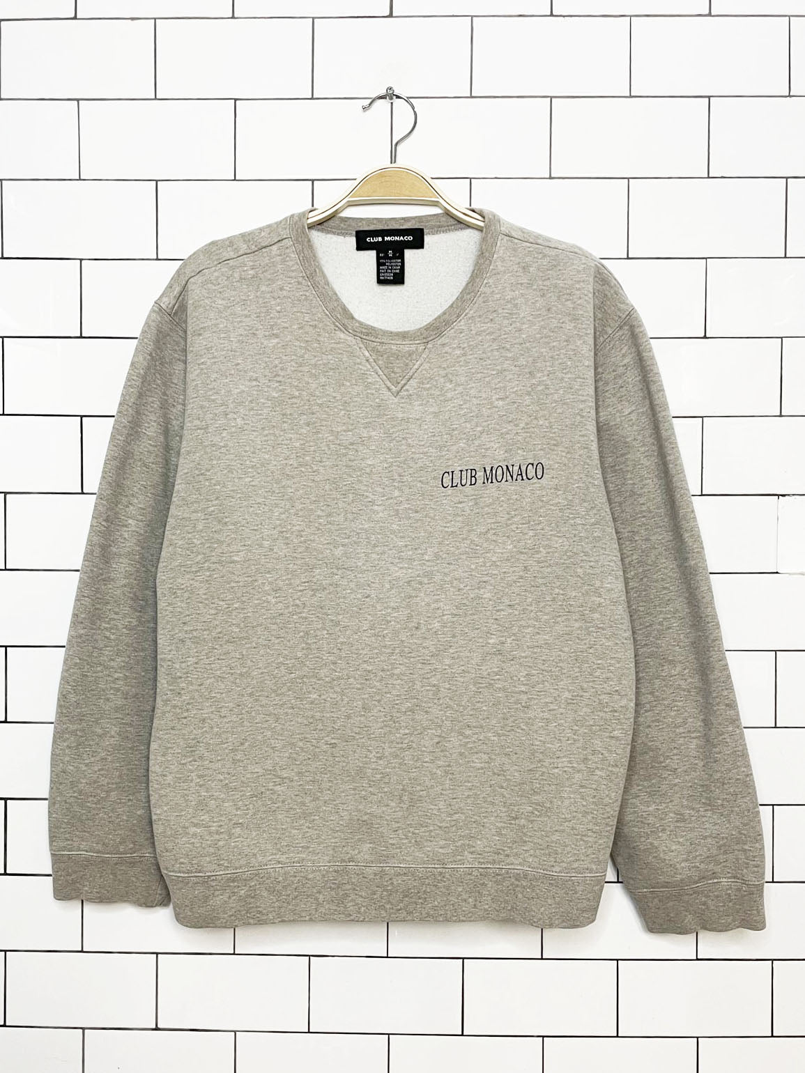 vintage 00s club monaco v-insert minimal boxy sweatshirt