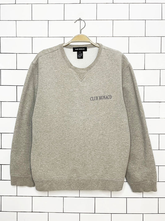 vintage 00s club monaco v-insert minimal boxy sweatshirt
