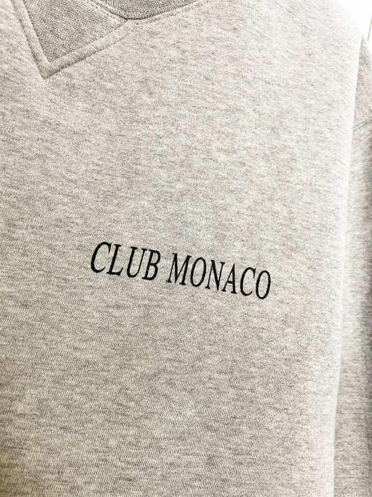 vintage 00s club monaco v-insert minimal boxy sweatshirt