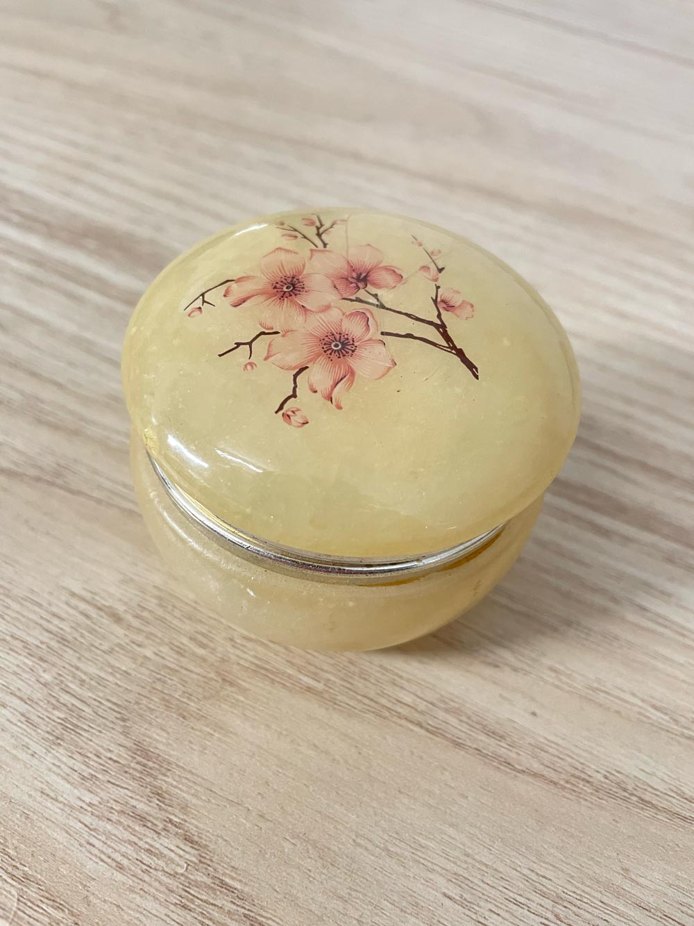 vintage 50's alabaster jewellery box