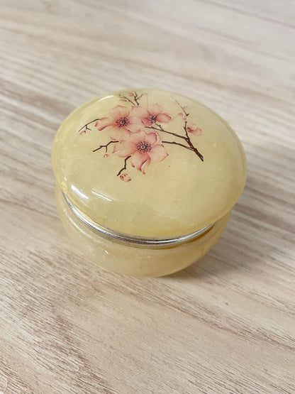 vintage 50's alabaster jewellery box