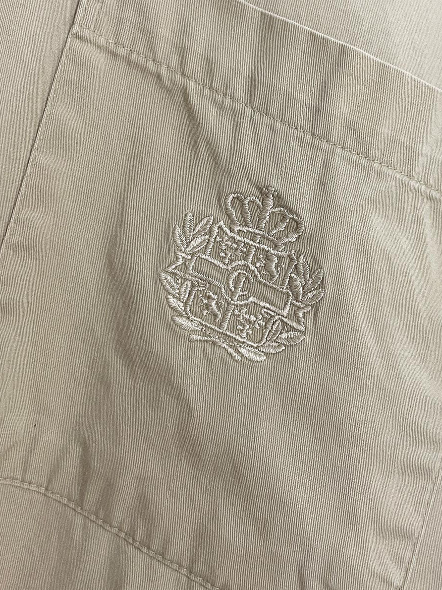 vintage club international crest pocket full button shirt