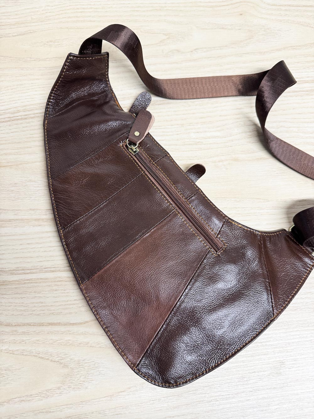 leather sling crossbody bag