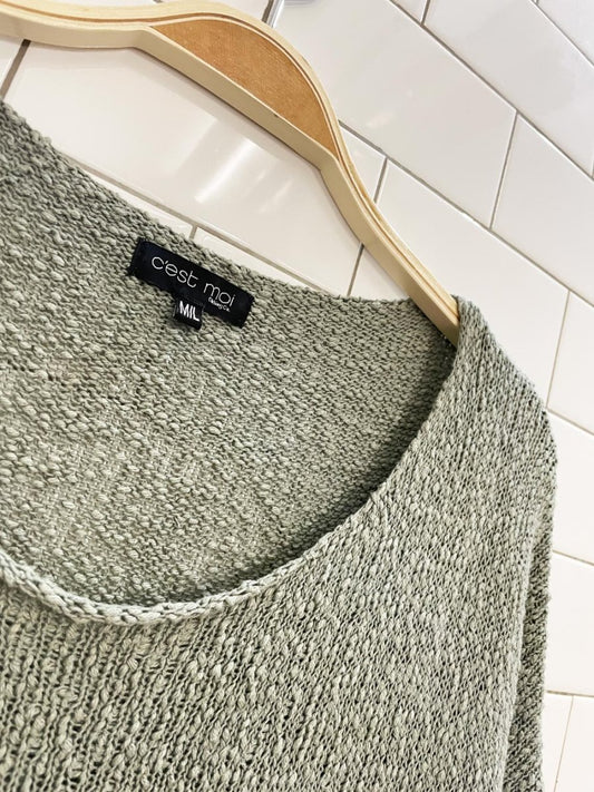 c'est moi sage slouchy knit top - good market thrift store