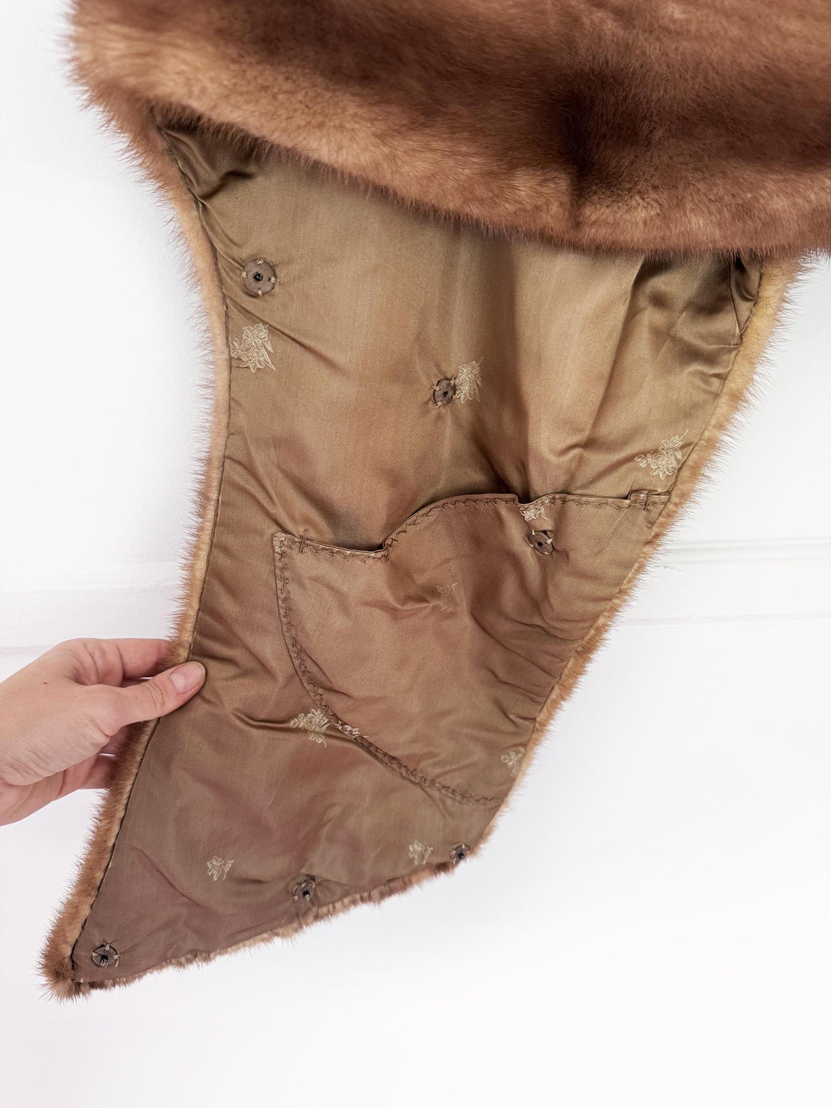 vintage 50s e. heinemann mink fur stole cape