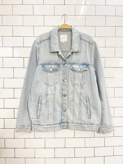 dynamite light wash denim trucker jacket - good market thrift store