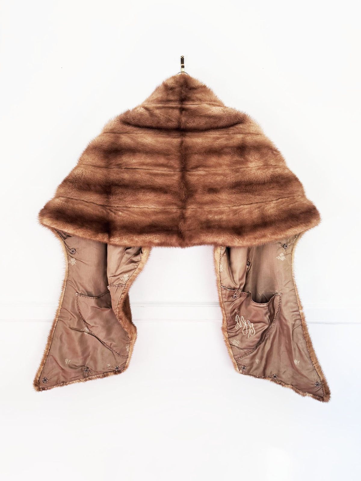 vintage 50s e. heinemann mink fur stole cape