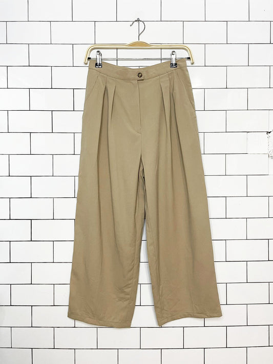 vintage jones new york wool pleated wide leg trouser