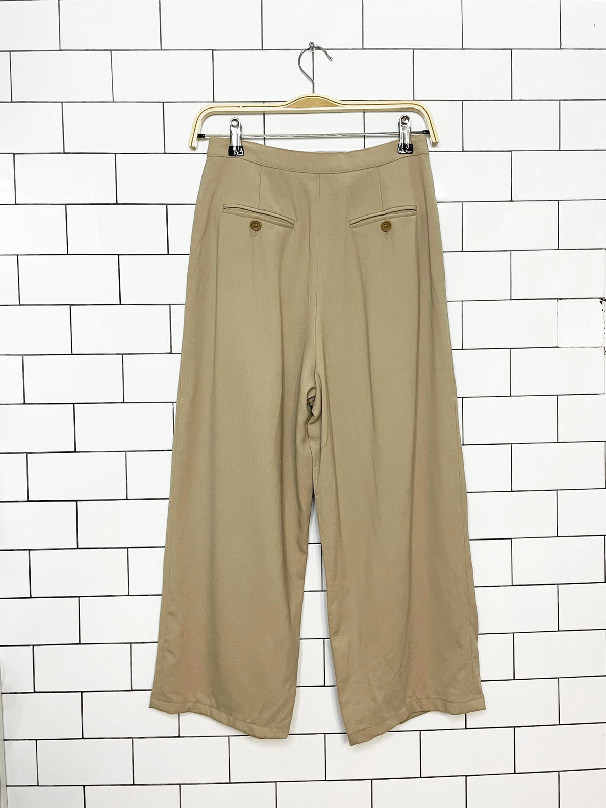 vintage jones new york wool pleated wide leg trouser