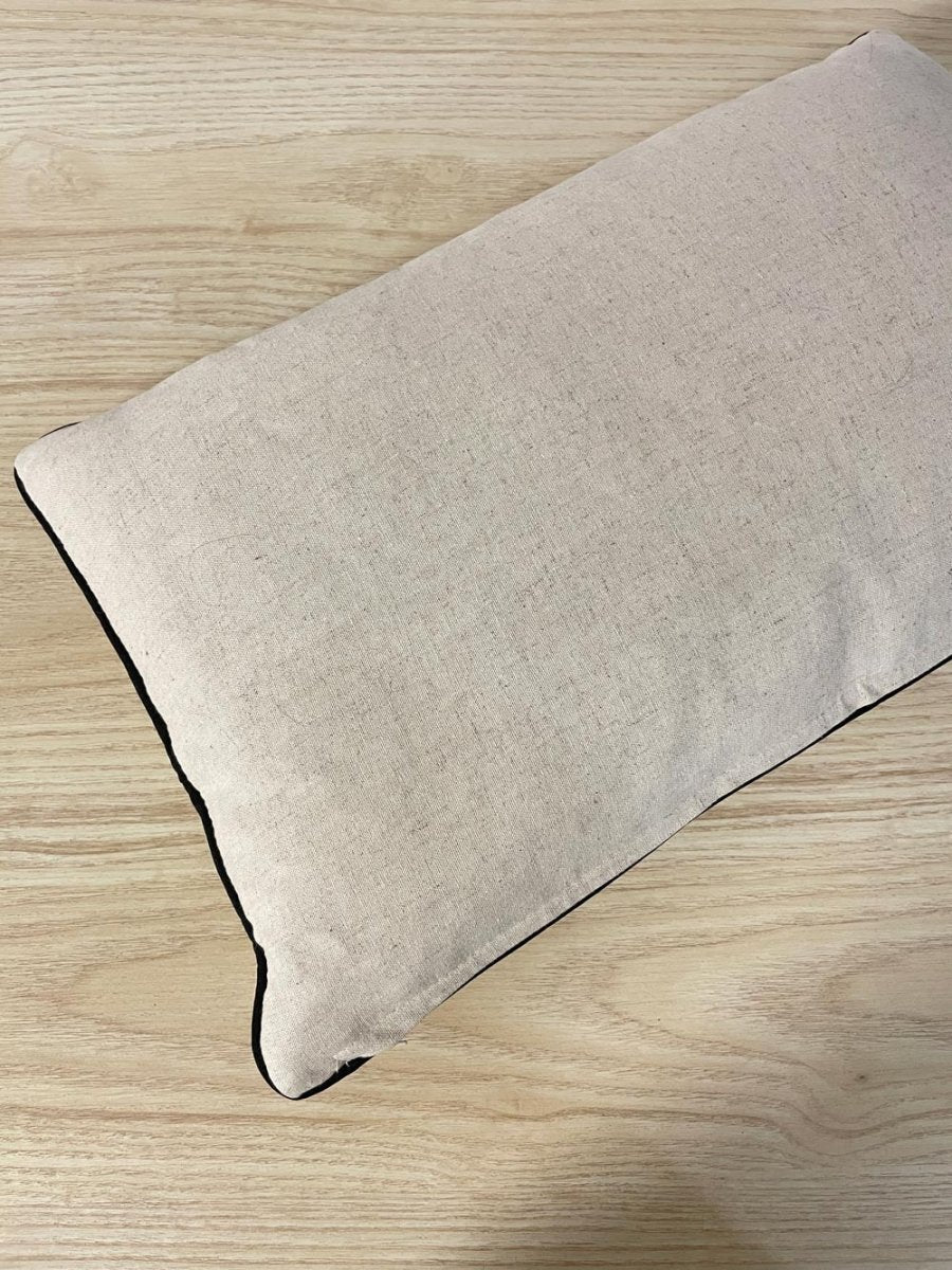 linen - blend illustrated pigs feather throw pillow - good market thrift store