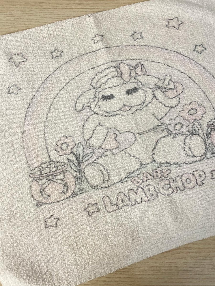 vintage made in usa southern terry baby lamb chop bath towel - good market thrift store