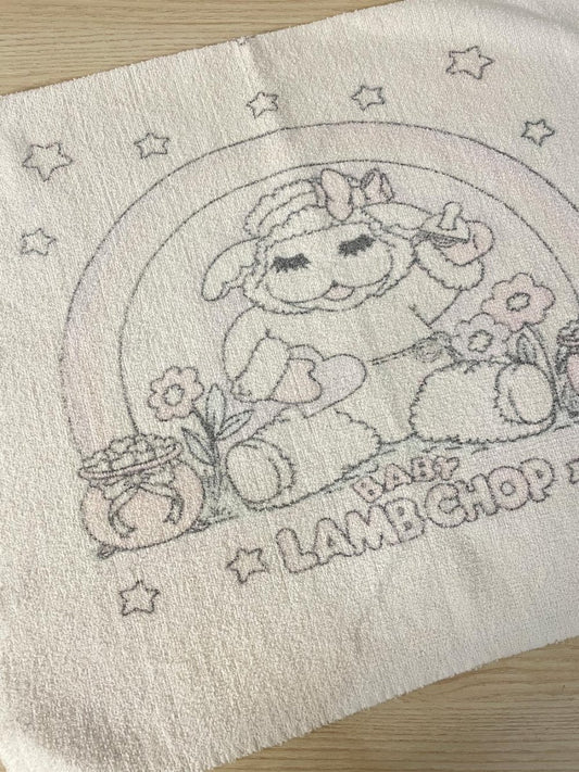 vintage made in usa southern terry baby lamb chop bath towel - good market thrift store