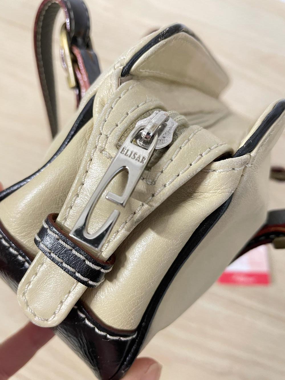 y2k elisar leather mini baguette bag