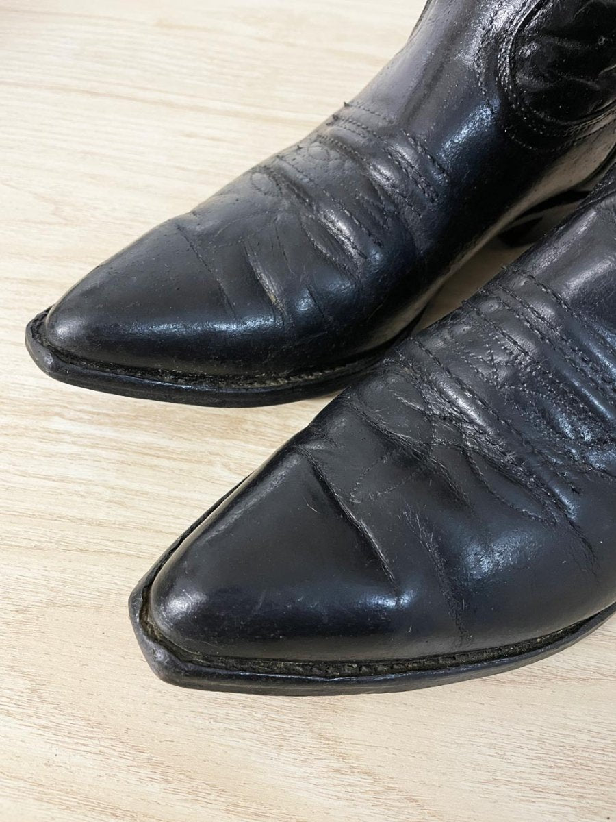 vintage goodyear welt leather cowboy boots - good market thrift store
