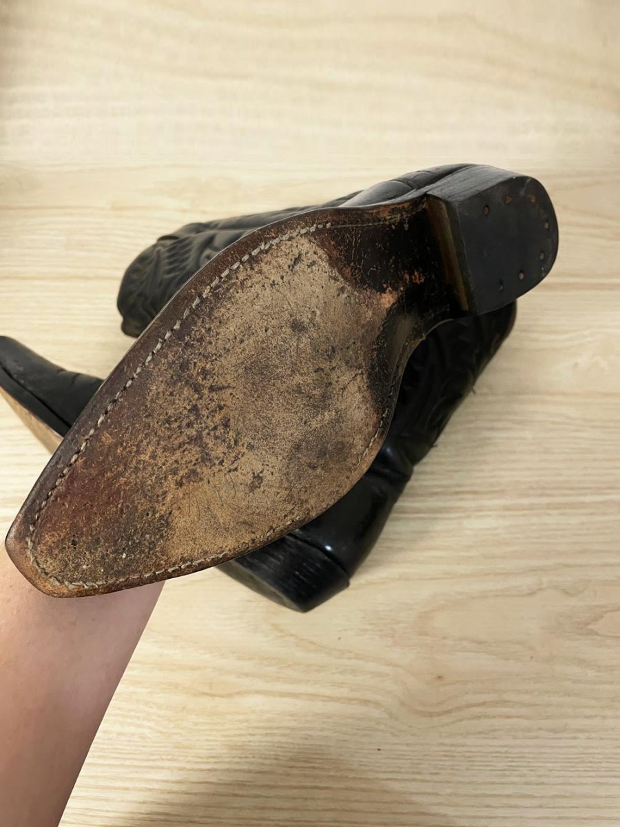 vintage goodyear welt leather cowboy boots - good market thrift store