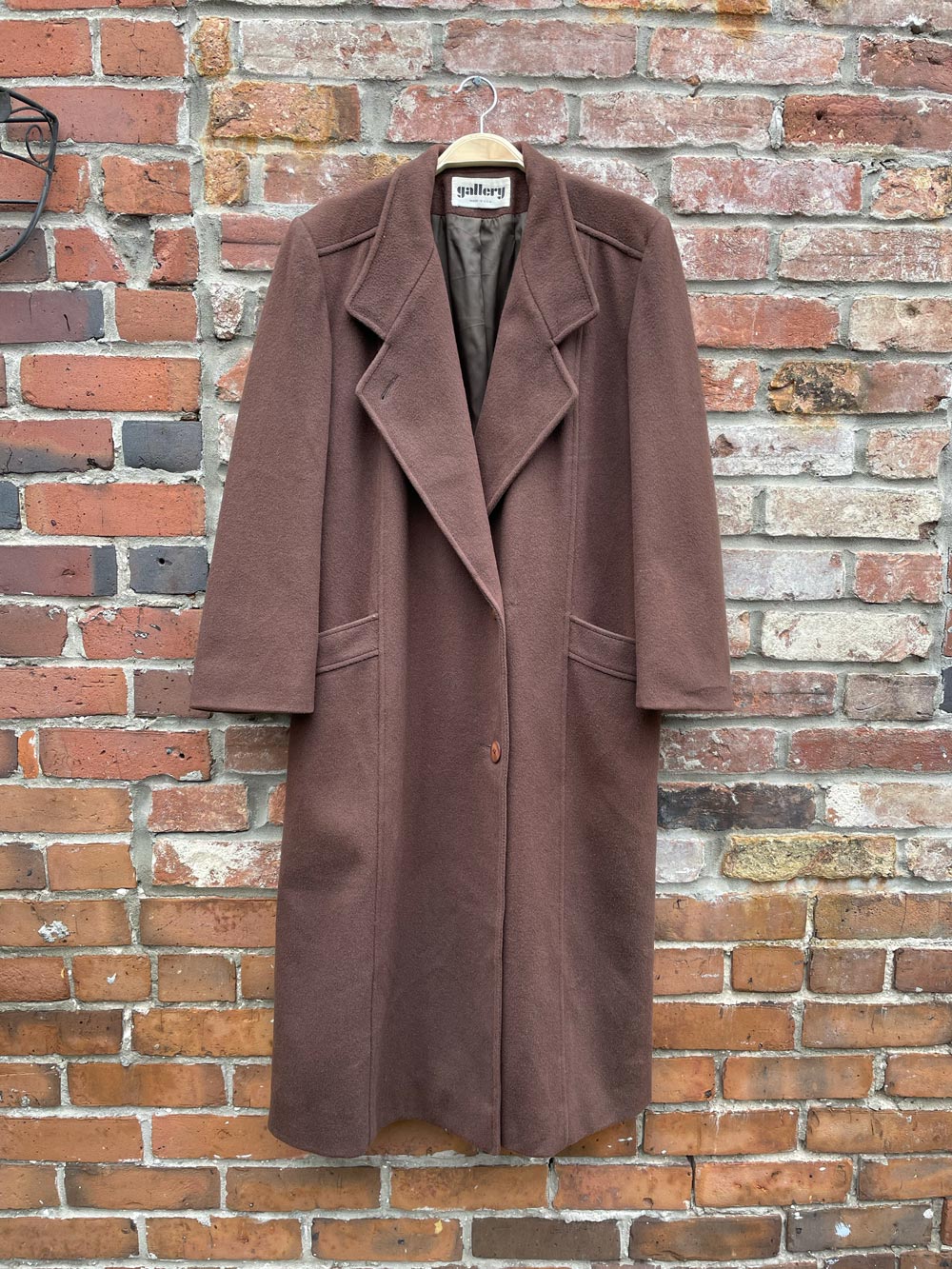vintage 90s gallery 100% wool made in usa long coat