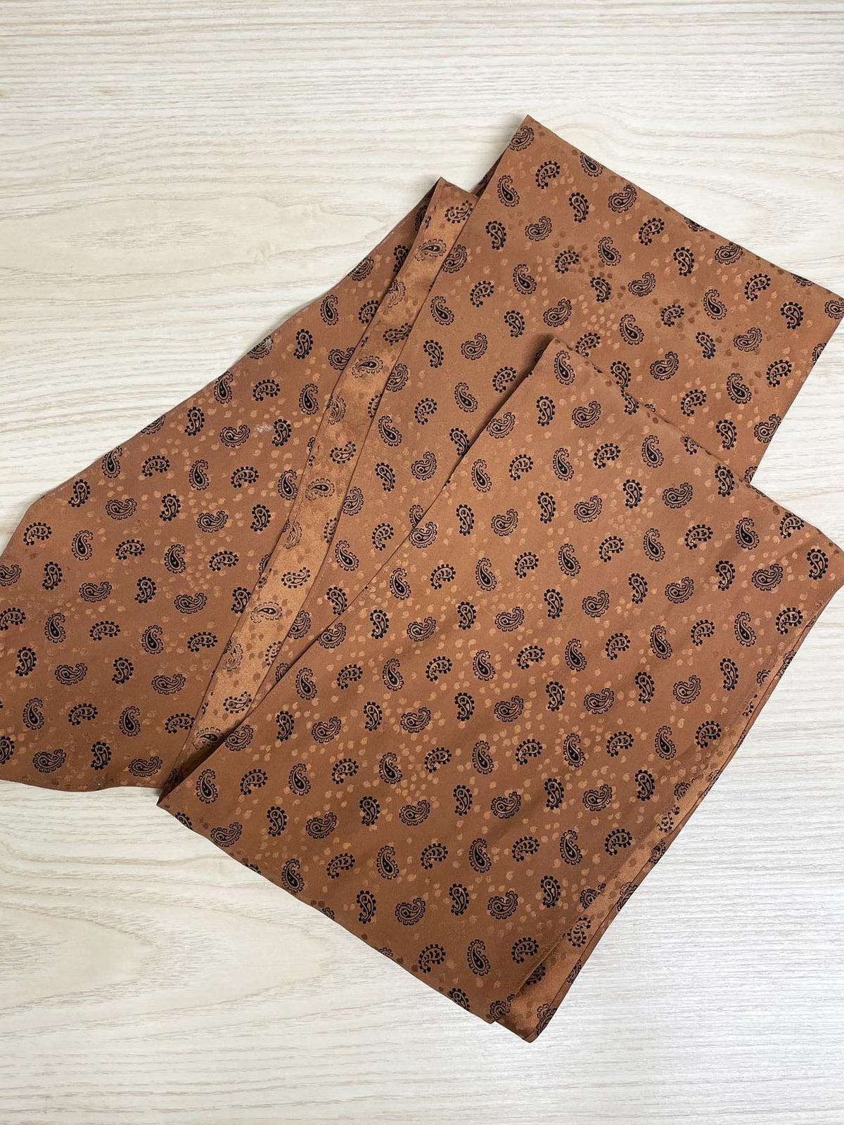 vintage satin paisley long head neck belt scarf