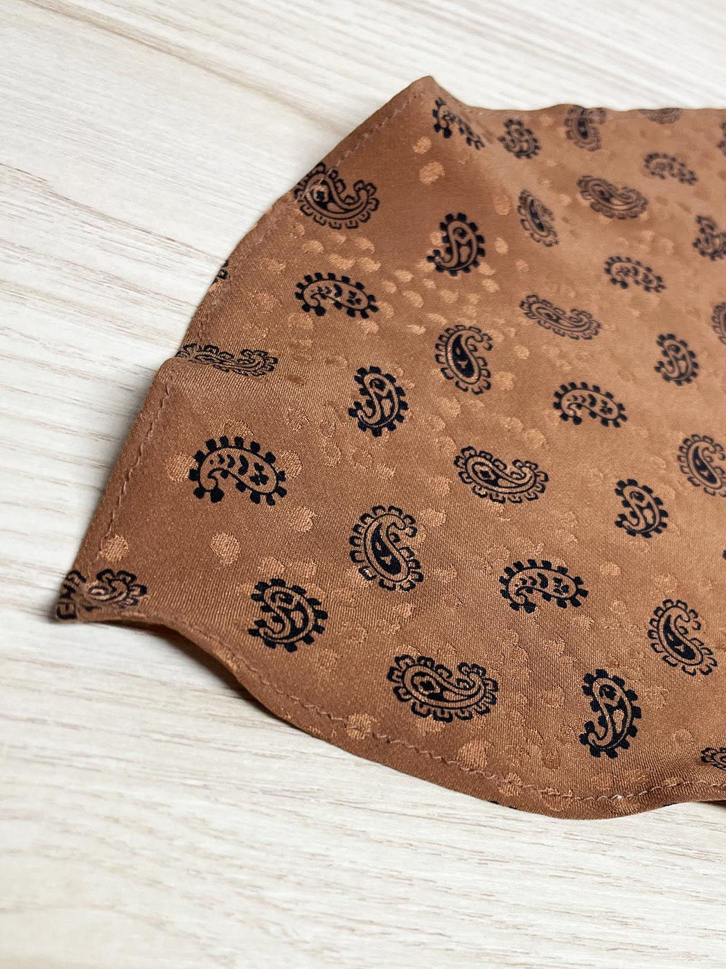 vintage satin paisley long head neck belt scarf