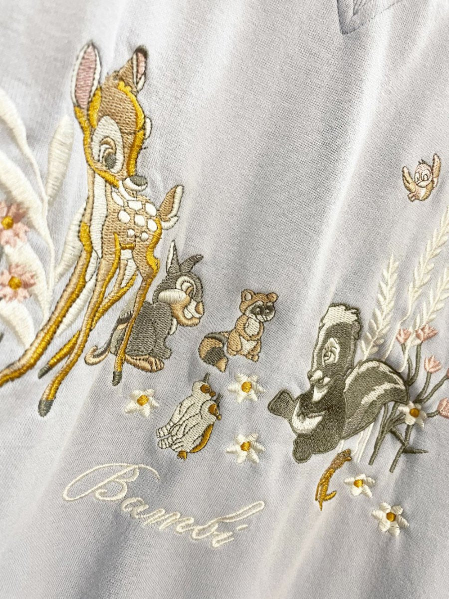 x2 h&m x disney bambi embroidered sweatshirt + sweat pants set - good market thrift store