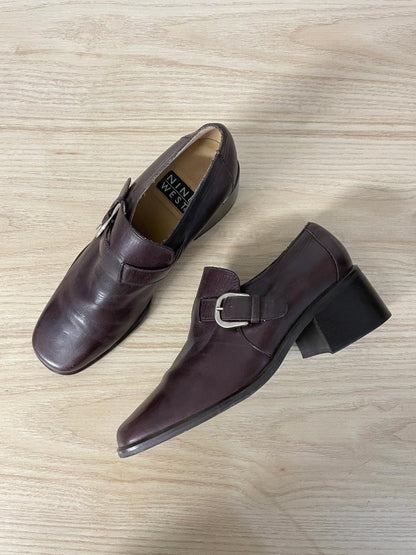 vintage 90s nine west buckle leather loafer - good market thrift store