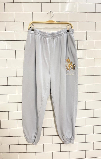 x2 h&m x disney bambi embroidered sweatshirt + sweat pants set - good market thrift store