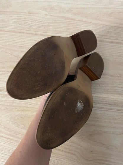 crown vintage leather mules - good market thrift store