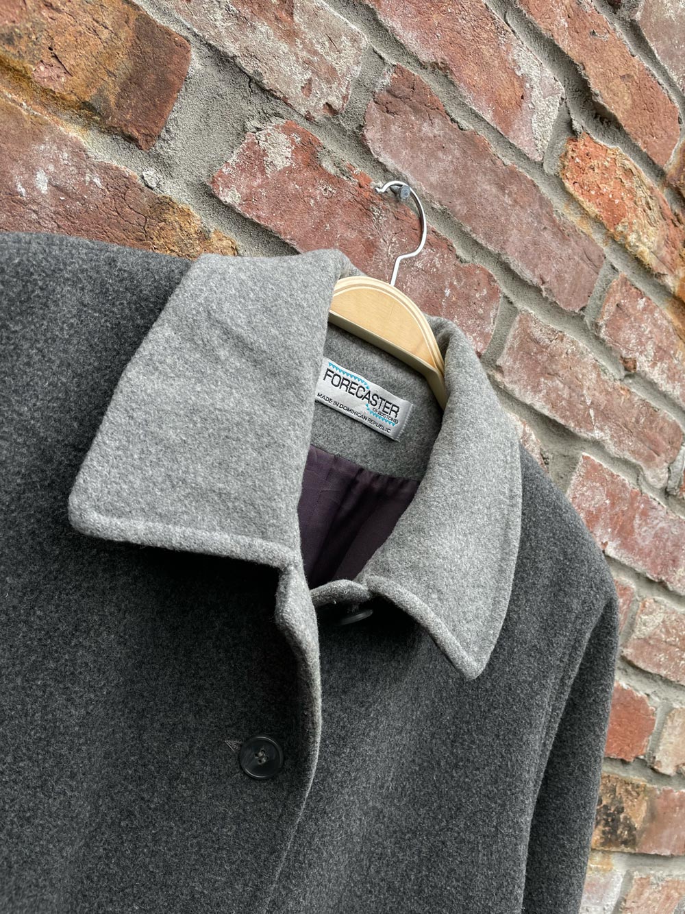 vintage 100% wool two-tone chore coat