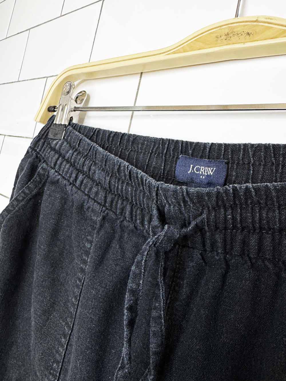 j crew linen-blend lounge short