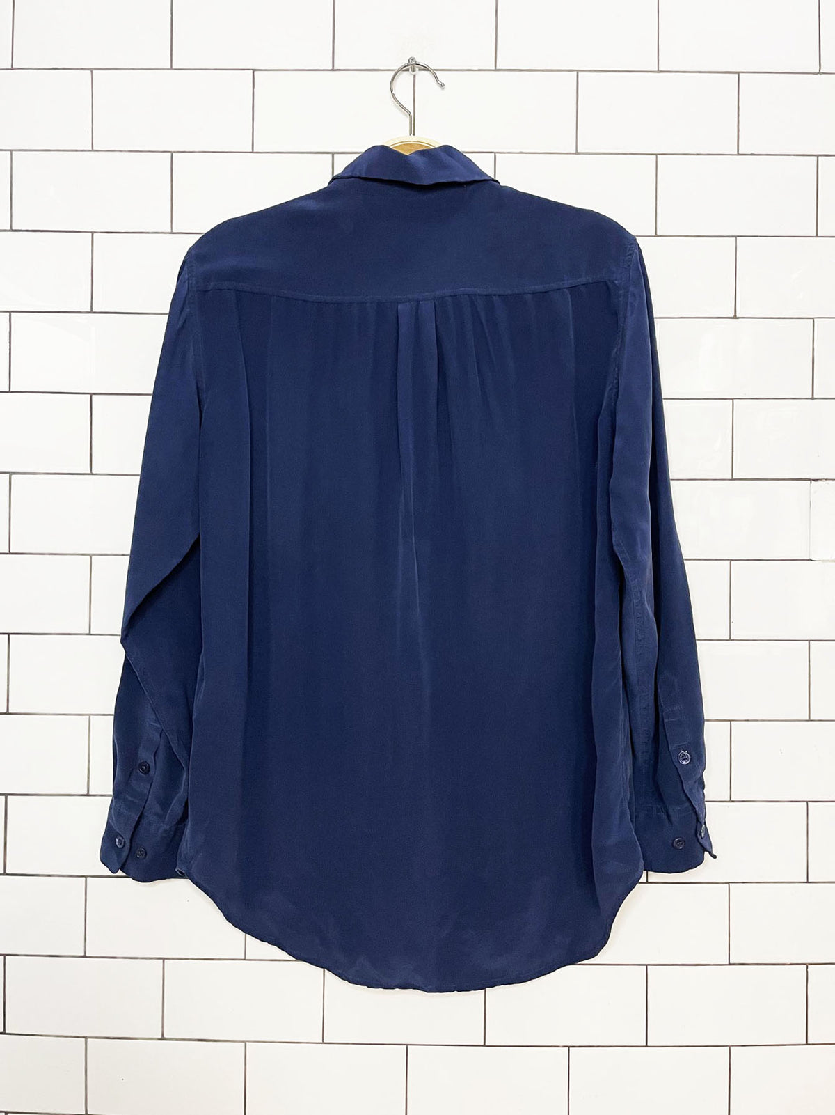 equipment femme 100% silk full button blouse