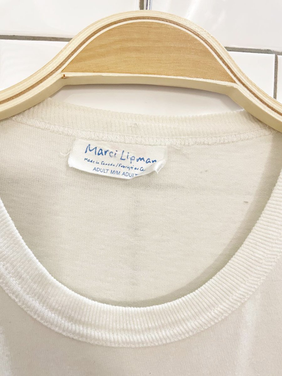 vintage 90s marci lipman x robert kitchen tennis graphic tee - good market thrift store