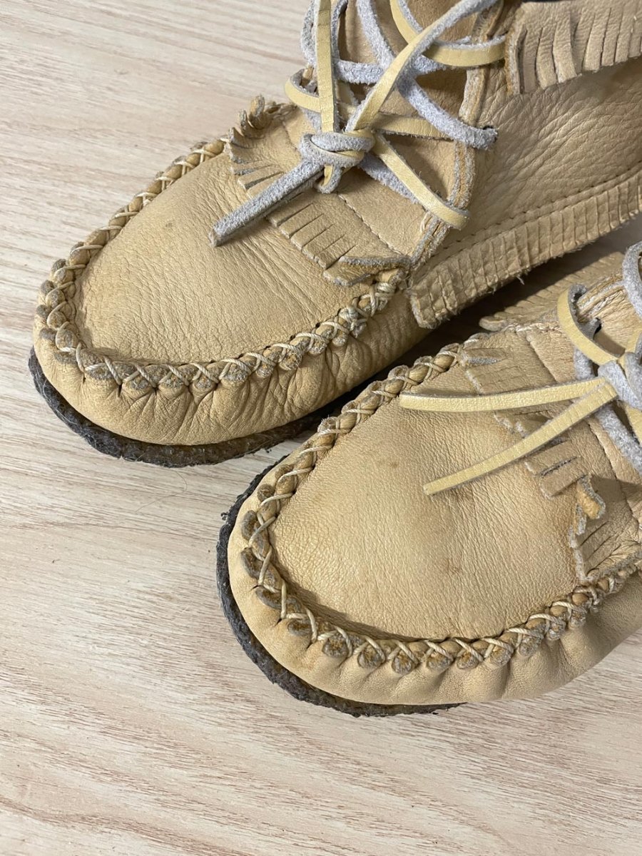 softmoc leather fringe boot moccasins - good market thrift store