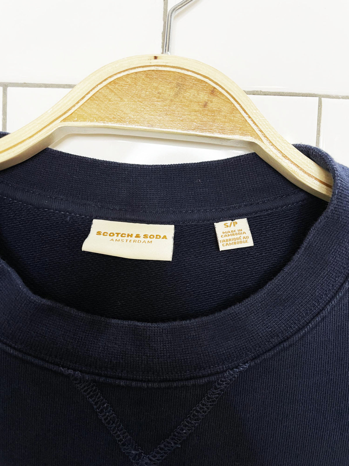scotch & soda paris spell out boxy sweatshirt